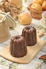 Canele cake - traditional French sweet dessert 