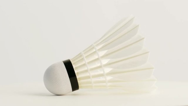 new shuttlecock rotate on white background