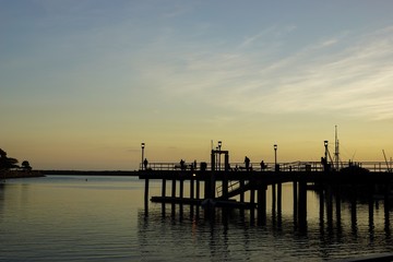 Fototapeta na wymiar pier at sunset