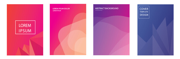 set of  modern abstract background with soft gradient color