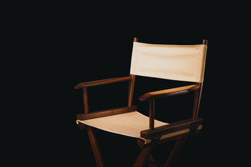 retro director chair on black