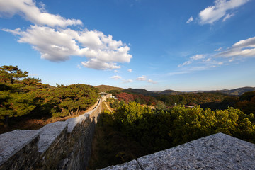 Fototapeta premium the various scenery of Sangdangsanseong Fortress in Korea.