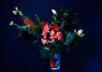 red flowers in a vase