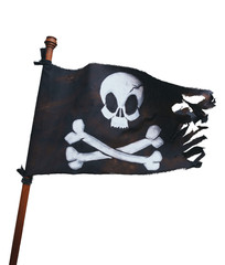 pirate flag on a white background