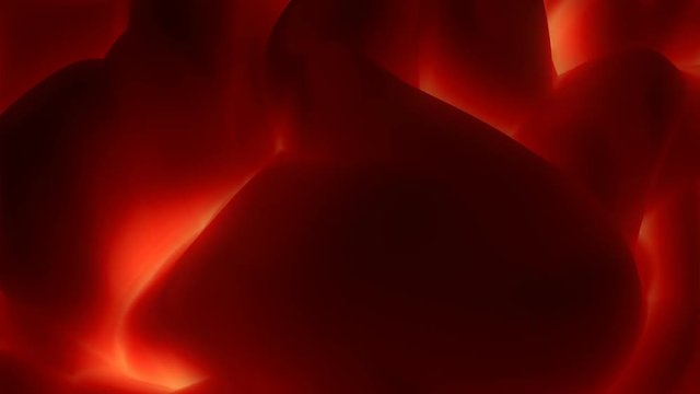 3d Liquid hot red smooth background loop