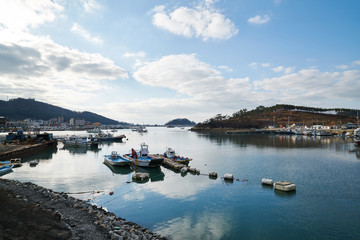 Fototapeta na wymiar Anheung Port in Taean, Korea.