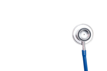 Fototapeta na wymiar Stethoscope isolated on the white background with copy space.
