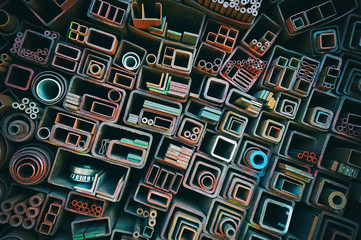 A pile of pipes.