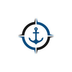 Fototapeta premium Anchor graphic design template