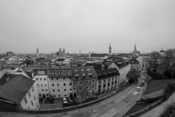 Fototapeta na wymiar Blick über Linz in Oberösterreich