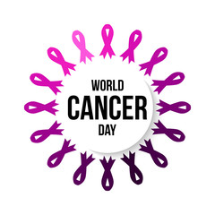 Fototapeta na wymiar World cancer day illustration