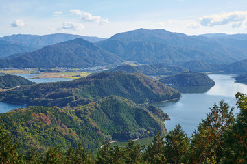 Fototapeta na wymiar レインボーライン,山頂からの風景