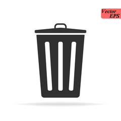 Trash can. Disposal waste. Recycle Icon Vector
