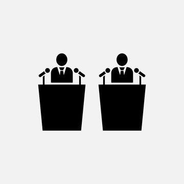 Debate icon. Orator concept symbol design. Stock - Vector illustration can be used for web.