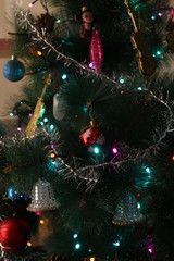 Fototapeta na wymiar Decorated Christmas tree 