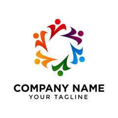 people community social icon logo symbol design