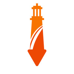 light house icon logo design