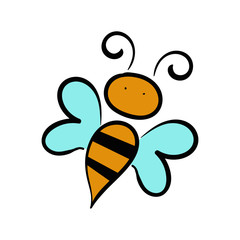 creative bee icon symbol design