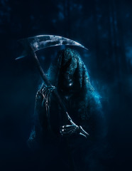 grim reaper lurking in the woods