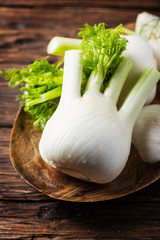 Raw fresh fennel