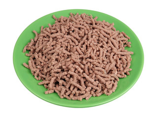 Boiled minced mince  meat of beef and veal - a basis of dietary food for hemoglobin restoration isolated