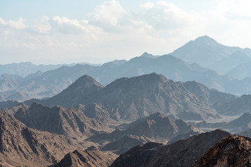 United Arab Emirates mountains view form Wadi Al Qor to Buraq Dam highest place around 800 meters