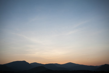 Beautiful mountain in sunset