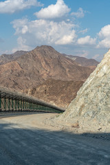 United Arab Emirates mountains view form Wadi Al Qor to Buraq Dam highest place around 800 meters