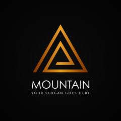 Obraz premium Simple Unique Mountain Icon Symbol Logo For Business