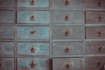 vintage drawer in light ocrean blue color