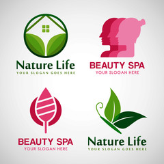 Simple Unique natural beauty Icon Symbol Logo For Business