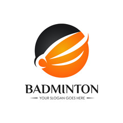 badminton shuttlecock logo icon symbol design