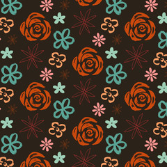 vintage floral seamless pattern design