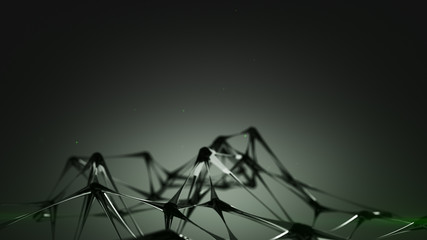 Fototapeta na wymiar Futuristic glass microstructure 3D render