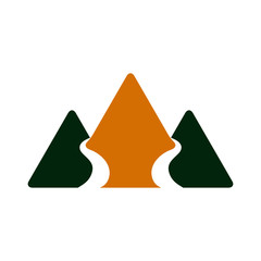 Simple Unique mountain Icon Symbol Logo For Business