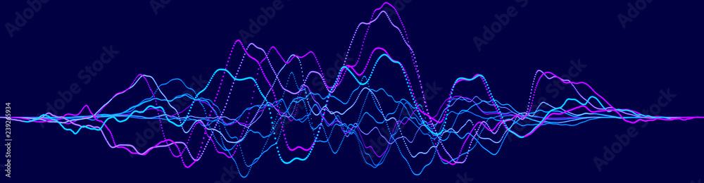 Leinwandbilder stock market graph. big data visualization. investment graph concept. 3d rendering.
