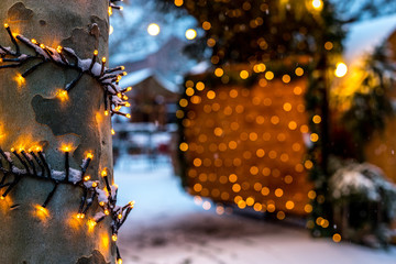 Mainzer Weihnachtsmarkt im Schnee