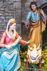 Krippe auf dem Weihnachtsmarkt in Mainz
