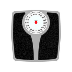 Bathroom weight scale . Isolated on white background. eps10