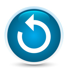 Refresh arrow icon special prime blue round button