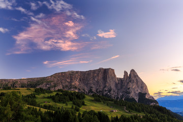 Fototapeta premium Schlern Seiser Alm