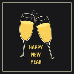 happy new year greeting card