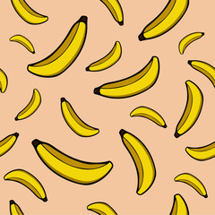creative unique banana seamless pattern design