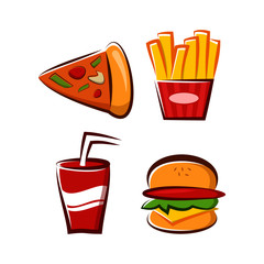 Simple Unique fast food Icon Symbol Logo For Business