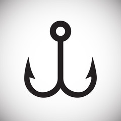 Fishing hook icon on white background for graphic and web design, Modern simple vector sign. Internet concept. Trendy symbol for website design web button or mobile app