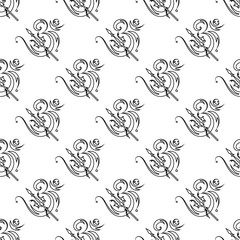 Aum (Om) The Holy Motif Seamless Pattern