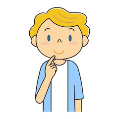 考える外国人女性