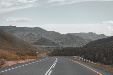 Highway Chuysky trakt in the Altai mountains
