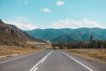 Highway Chuysky trakt in the Altai mountains