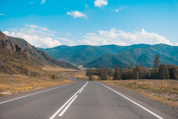 Highway Chuysky trakt in the Altai mountains